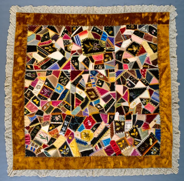 Crazy quilt, Watertown, New York, about 1887–1900